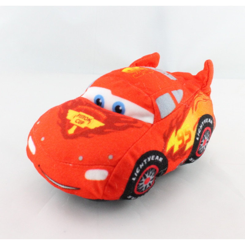 Peluche interactive Flash MacQueen Cars 2 Disney Nicotoy voiture rouge  animée 26 cm