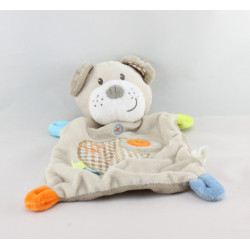Doudou plat ours beige vichy NICOTOY