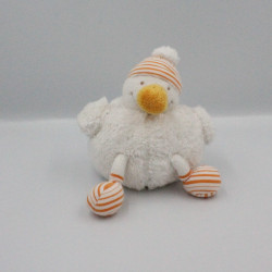 Doudou canard oiseau blanc orange PREMAMAN