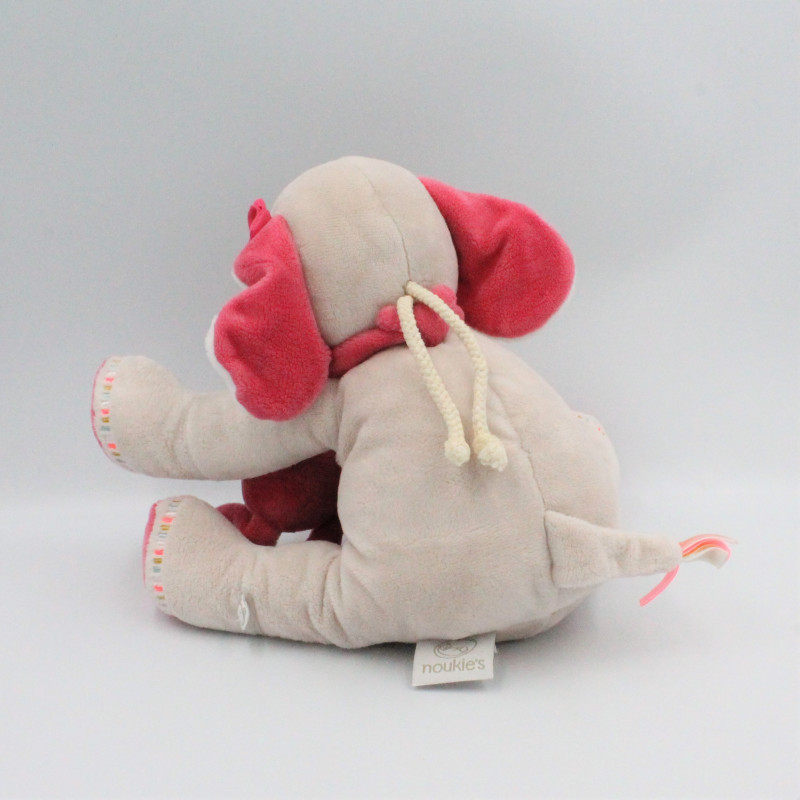 Doudou veilleuse éléphant gris rose Anna et Pili NOUKIE'S