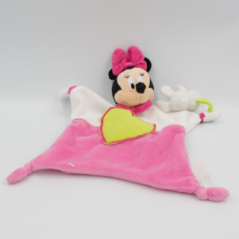 Doudou Minnie rose avec boa 28 cm DISNEYLAND DISNEY