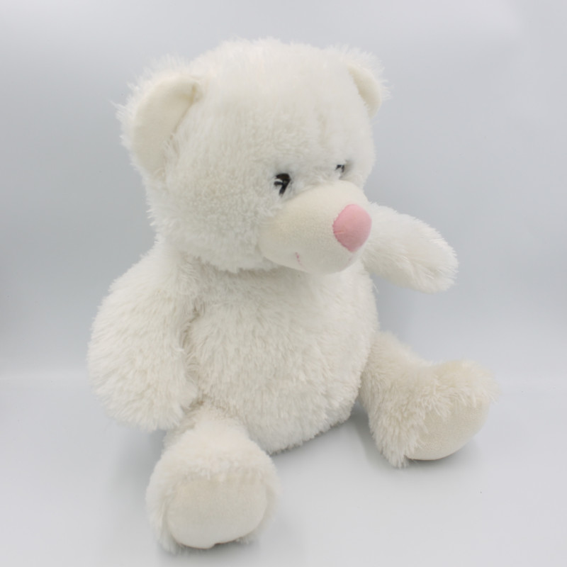 Peluche ours blanc lumineux musical LULLABRITES