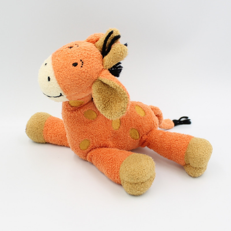 Doudou Girafe orange MOTS D'ENFANTS