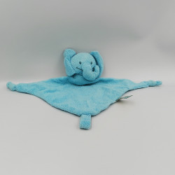 Doudou plat éléphant bleu PREMAMAN