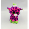 Peluche girafe rose violet vert Gros yeux brillant Gilbert TY