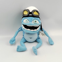 Peluche sonore grenouille bleu Crazy Frog BANDAI