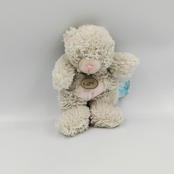 Doudou ours gris rose BABY NAT