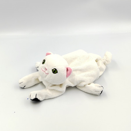 Doudou marionnette chat blanc IKEA